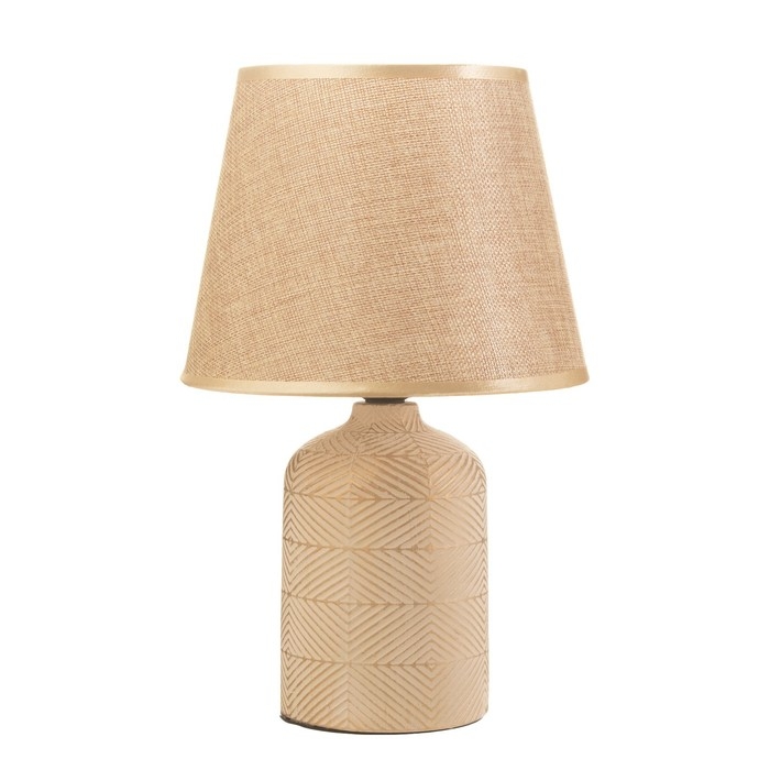 Настольная лампа Настольная лампа "Линье E27 40Вт бежевый 20х20х32 см RISALUX