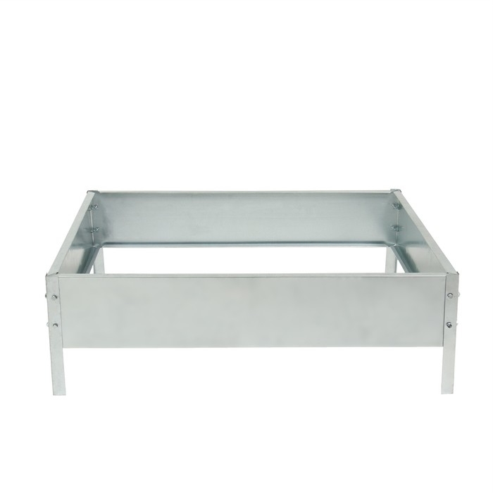 Клумба оцинкованная, 80 × 80 × 15 см, серая, «Квадро», Greengo Клумба оцинкованная, 80 × 80 × 15 см, серая, «Квадро», Greengo