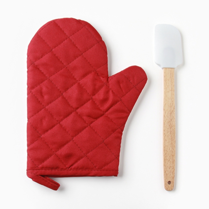 Набор подарочный Доляна XMAS: варежка-прихватка, лопатка силикон