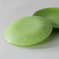 Сервиз столовый &laquo;Лара&raquo;, 7 предметов: d=30 см - 1 шт, d=20 см - 6 шт, цвет салатовый