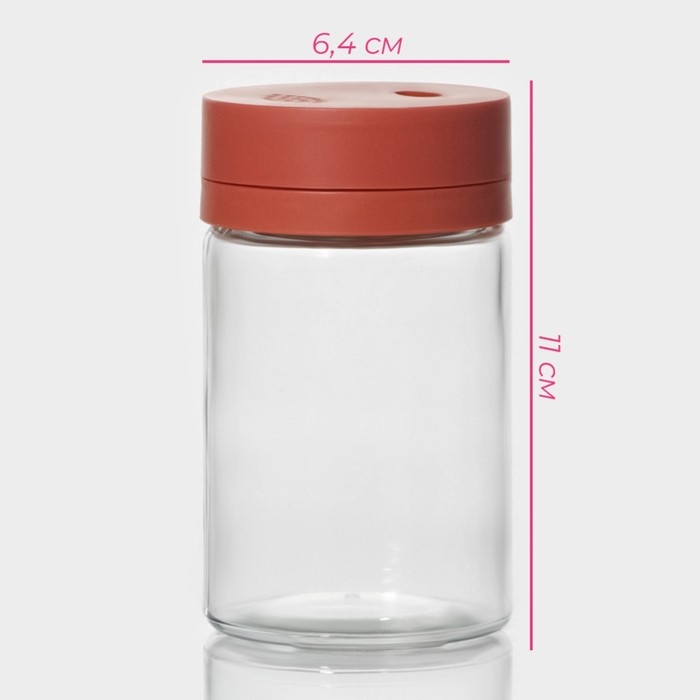 Набор для специй из стекла Доляна &laquo;Коралл&raquo;, 2 предмета: солонка, перечница 6,4&times;11 см