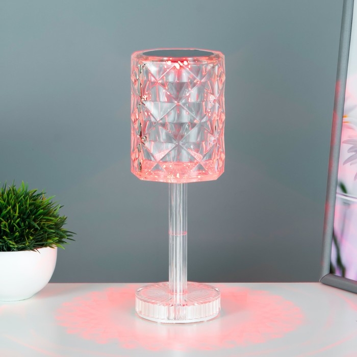 Настольная лампа с ПДУ "Оланди" LED 16 цветов RGB сенсорная USB 8,5x8,5x25 см RISALUX