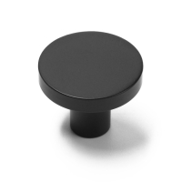 Ручка-кнопка CAPPIO, d=25 мм, h=20 мм., латунь, цвет черный Ручка-кнопка CAPPIO, d=25 мм, h=20 мм., латунь, цвет черный