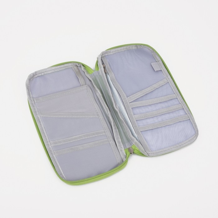 Косметичка-органайзер, отдел на молнии, наружный карман, цвет зелёный Косметичка-органайзер, отдел на молнии, наружный карман, цвет зелёный