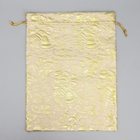 Мешочек подарочный парча &laquo;Новогодняя мелодия&raquo;, тиснение, 30 х 40 см +/- 1.5 см, Новый год