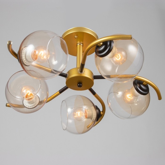 Люстра Люстра "Мерлия" 5хЕ27 40Вт черно-золотой 60х60х27 см BayerLux