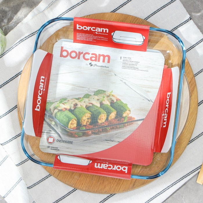 Лоток квадратный из жаропрочного стекла для запекания Borcam, 3,2 л, 28×28 см Лоток квадратный из жаропрочного стекла для запекания Borcam, 3,2 л, 28×28 см