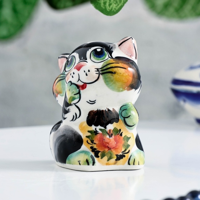 Сувенир "Кот Ласка", гжель, цвет