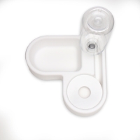 Миска двойная с автопоилкой (съёмная бутылка) 28 х 23 х 20,5 см, белая Миска двойная с автопоилкой (съёмная бутылка) 28 х 23 х 20,5 см, белая