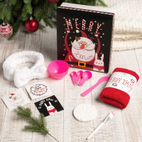 Подарочный набор новогодний "Merry x-mas" полотенце и аксессуары Подарочный набор новогодний "Merry x-mas" полотенце и аксессуары