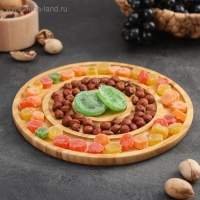 Менажница Доляна &laquo;Гипноз&raquo;, 25&times;25&times;1,5 см, бамбук