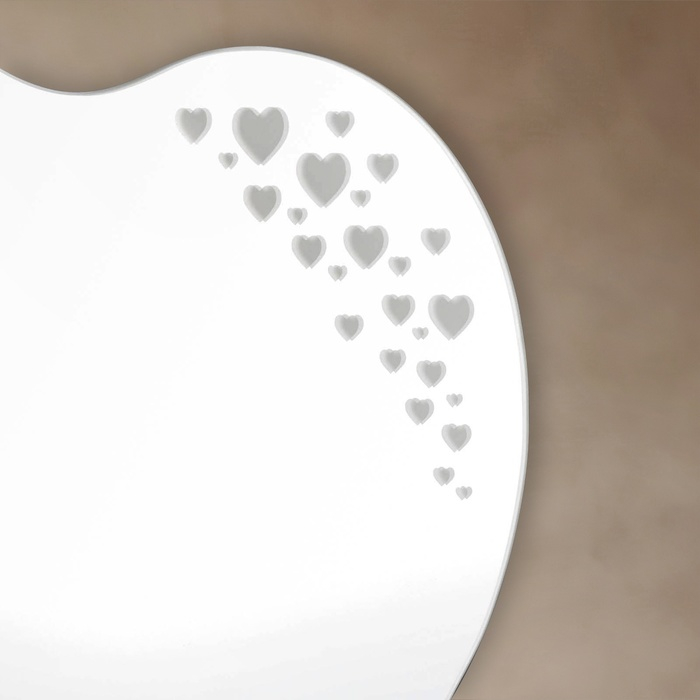 Зеркало, настенное, с пескоструйной графикой, 45&times;45 см