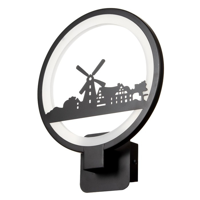 Бра 2496/1 LED 15Вт 4000К черный 24х24х30 см