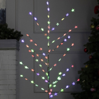 Светодиодный куст &laquo;Звёзды&raquo; 1.5 м, 84 LED, мигание, 220 В, свечение мульти (RG/RB)