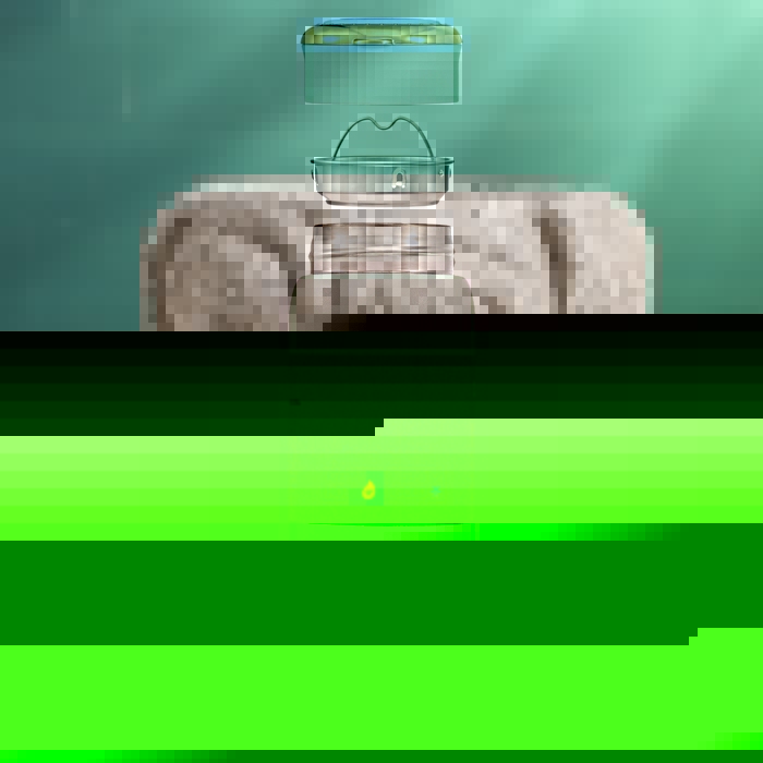 Кашпо "Рикки" серый камень, 18х16х15см