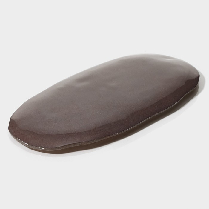 Блюдо стеклянное сервировочное Magistro &laquo;Мрамор&raquo;, 23,5&times;11&times;0,8 см, цвет чёрный