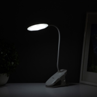 Светильник на прищепке с подставкой под телефон "Грань" 5Вт LED USB 2700-6500К белый Светильник на прищепке с подставкой под телефон "Грань" 5Вт LED USB 2700-6500К белый