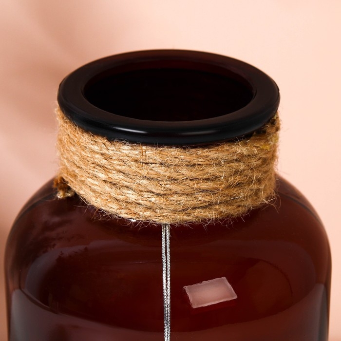 Ваза для цветов, коричневая, 1 л.