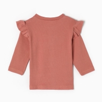 Комплект для девочки (лонгслив/брюки), цвет пудра, рост 86 см