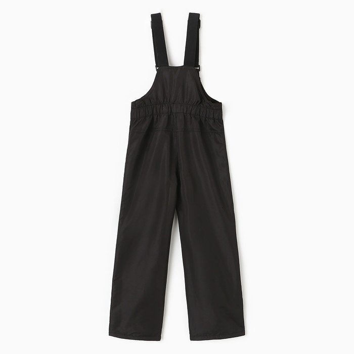 Полукомбинезон утеплённый для мальчиков, цвет чёрный, рост 110 см