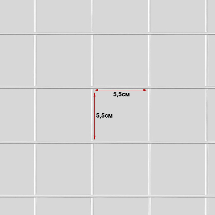 Сетка на колёсах, 80&times;150 см, размер ячейки 5,5&times;5,5 см, цвет белый