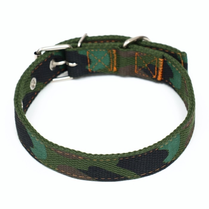 Ошейник брезентовый двухслойный "Камуфляж", 58 х 2,5 см
