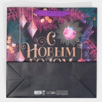 Пакет подарочный новогодний ламинированный квадратный &laquo;Night&raquo;, 30 х 30 х 12 см, Новый год