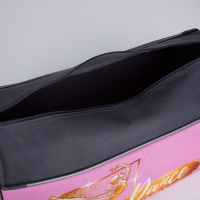 Сумка детская спортивная для девочки &laquo;Гимнастка&raquo;, на молнии, наружный карман, цвет серый/розовый