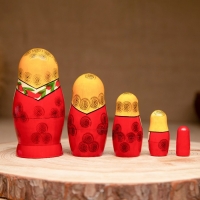 Матрёшка &laquo;Хохлома&raquo;, 5 кукольная, высшая категория