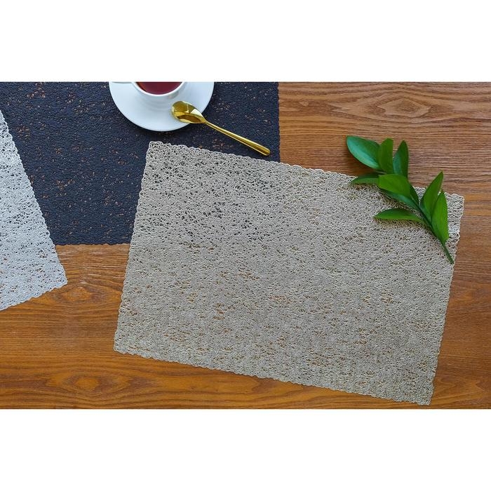 Салфетки сервировочные на стол Доляна &laquo;Соломка&raquo;, 30&times;45 см, 4 шт, золотые