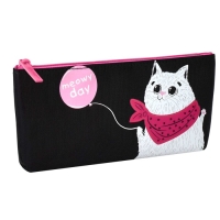 Пенал мягкий, 1 отделение, 85 х 200 х 25 мм, объёмный, Феникс "Бандана бэнд" чёрный/розовый 61299 Пенал мягкий, 1 отделение, 85 х 200 х 25 мм, объёмный, Феникс "Бандана бэнд" чёрный/розовый 61299