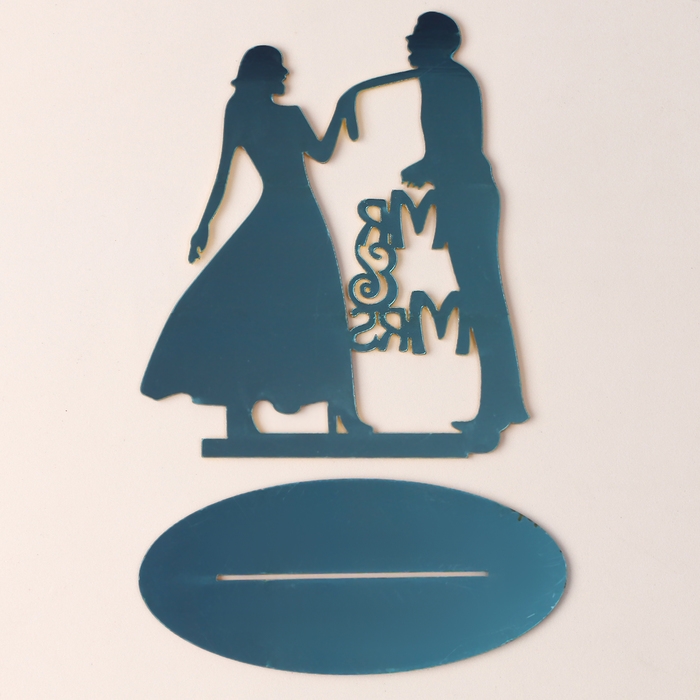 Топпер «Молодожёны», цвет золото Топпер «Молодожёны», цвет золото