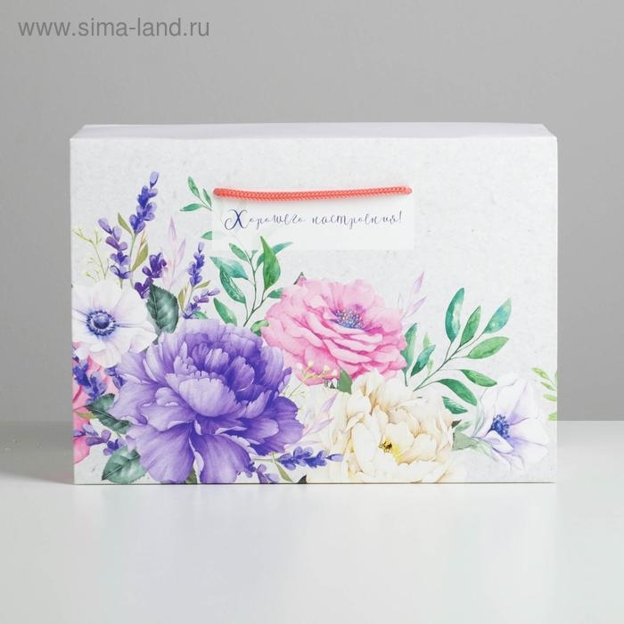 Пакет&mdash;коробка, подарочная упаковка, &laquo;Хорошего настроения&raquo;, 28 х 20 х 13 см