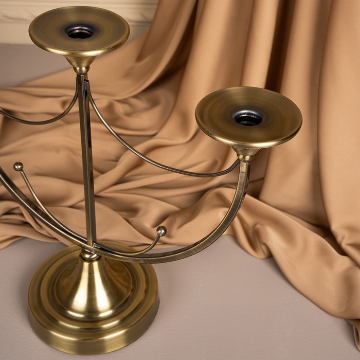 Подсвечник металл &laquo;Герцог&raquo;, на 3 свечи, 44 х 14 х 24 см