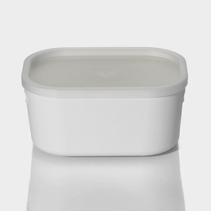 Контейнер для хранения с крышкой LaDо́m &laquo;Лёгкость&raquo;, 17,8&times;12,7&times;8,4 см, цвет белый