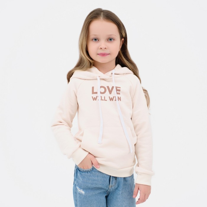 Худи для девочки KAFTAN Худи для девочки KAFTAN "Dream", размер 36 (134-140), цвет бежевый