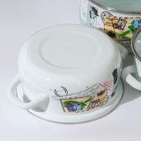 Набор кастрюль «Фиалка Монмарта», 3 предмета: 1,5 л, 2 л, 3 л, крышки, индукция Набор кастрюль «Фиалка Монмарта», 3 предмета: 1,5 л, 2 л, 3 л, крышки, индукция