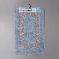 Коврик для дома Доляна «Вензель», 50×80 см, цвет голубой Коврик для дома Доляна «Вензель», 50×80 см, цвет голубой