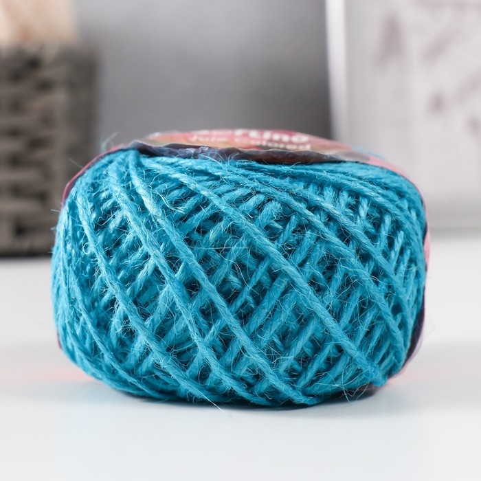 Пряжа 100% джут "Softino Jute Colored" 50м &plusmn;2м голубой 50 гр