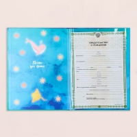 Свидетельство о рождении "Дельфины" тиснение, А4