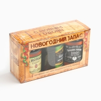 Новый год! Чай подарочный, набор &laquo;Новогодний запас&raquo;, вкусы: мята, яблочный штрудель, чабрец, 150 г. (3 шт. x 50 г.)