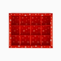 Коробка под 12 конфет с ячейками &laquo;Новогодние сюжеты&raquo;, 14.5 х 18.5 х 3 см