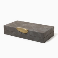Шкатулка для украшений &laquo;Серый мрамор&raquo; экокожа, набор 2 шт.