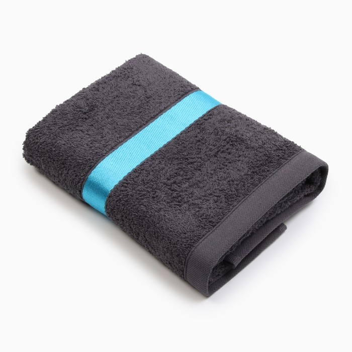 Полотенце махровое Love Life Полотенце махровое Love Life "Самум" 50*90 см, серый, синий, 100% хл, 450 гр/м2