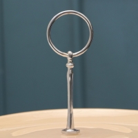 Этажерка &laquo;Айвори. Кораллы&raquo;, стеклянная, двухъярусная, d=21/28 см