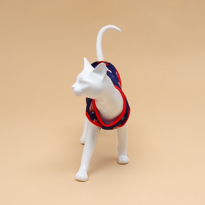 Новый год. Майка "Новогодняя ночь", размер L (ДС 35, ОШ 35, ОГ 45 см), синяя