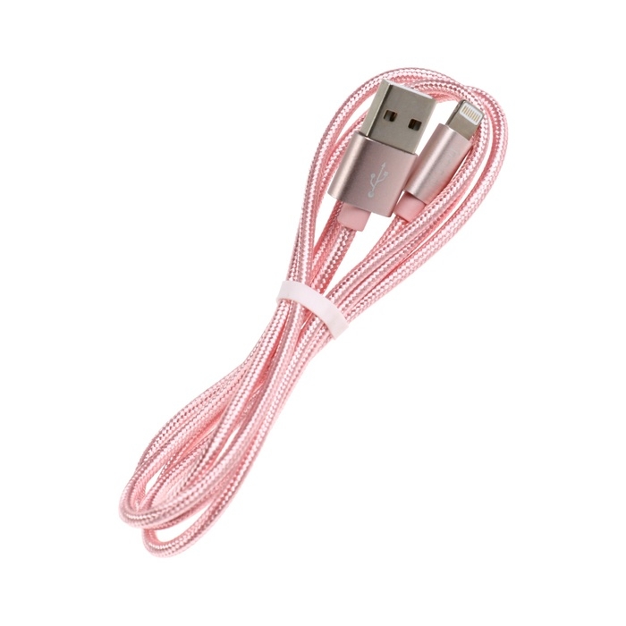 Кабель Hoco X2, USB - Lightning, 2.4A, 1 м, нейлон, розовое золото Кабель Hoco X2, USB - Lightning, 2.4A, 1 м, нейлон, розовое золото