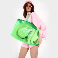 Сумка женская пляжная Beach please, 50х35х11 см, зелёный цвет Сумка женская пляжная Beach please, 50х35х11 см, зелёный цвет
