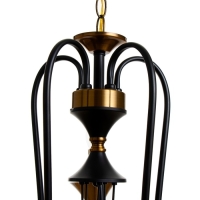 Люстра "Элимин" 5хЕ14 40Вт черно-золотой 56х75х56 см BayerLux