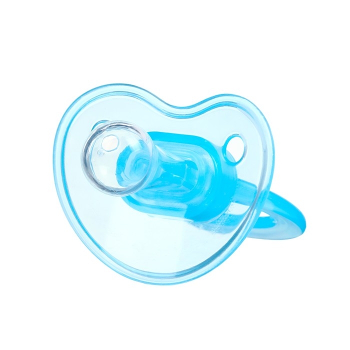 Соска - пустышка силиконовая классическая, от 0 мес., с колпачком, цвет голубой Соска - пустышка силиконовая классическая, от 0 мес., с колпачком, цвет голубой